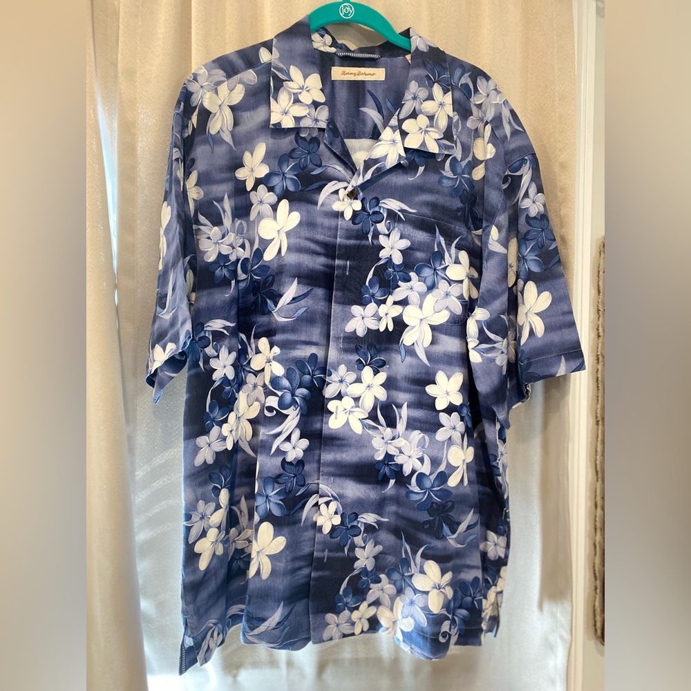 Tommy Bahama button-down blue floral